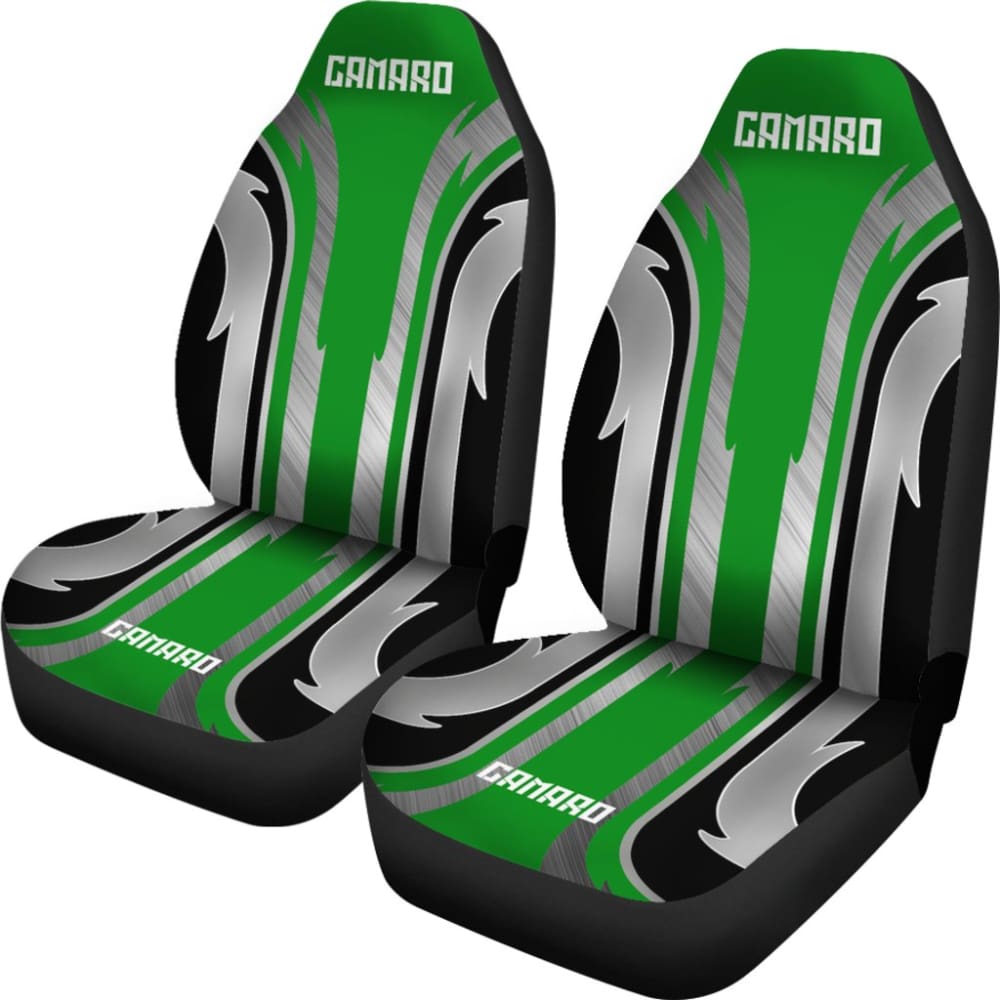 Green Black Camaro White Letter Car Accessories Car Seat Covers 210603 - YourCarButBetter