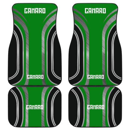 Green Black Camaro White Letter Car Floor Mats 210603 - YourCarButBetter