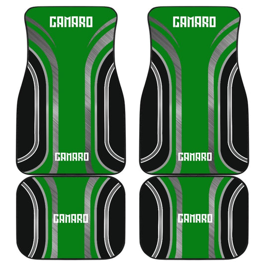 Green Black Camaro White Letter Car Floor Mats 210603 - YourCarButBetter