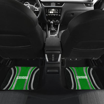 Green Black Camaro White Letter Car Floor Mats 210603 - YourCarButBetter