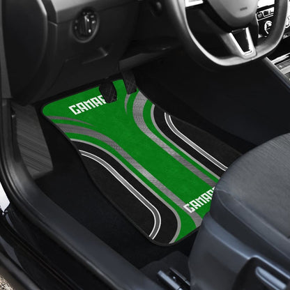 Green Black Camaro White Letter Car Floor Mats 210603 - YourCarButBetter