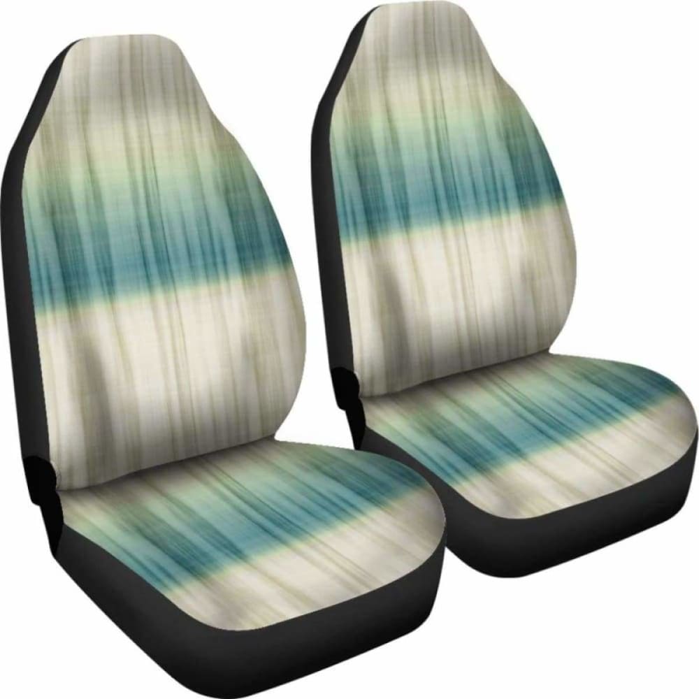 Green Blue And Cream Tie Dye Car Seat Covers Seat Protectors 105905 - YourCarButBetter