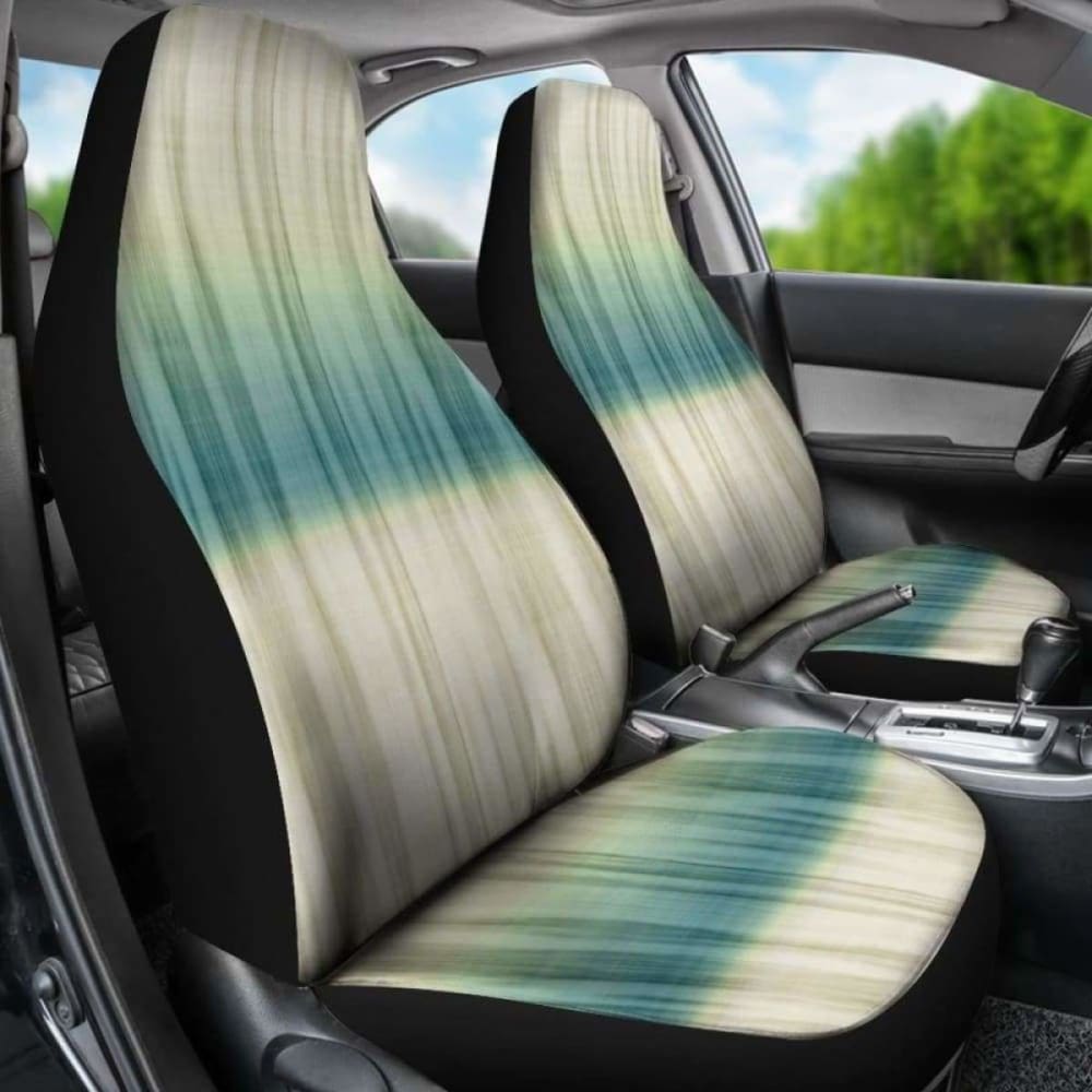 Green Blue And Cream Tie Dye Car Seat Covers Seat Protectors 154230 - YourCarButBetter