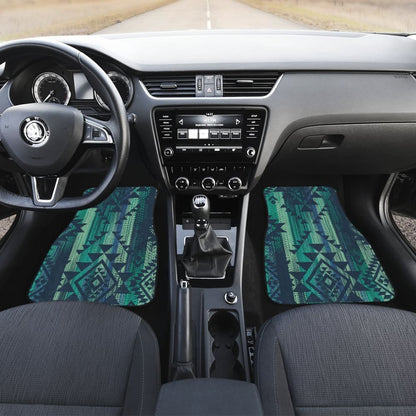Green Boho Streaks Car Floor Mats 094209 - YourCarButBetter