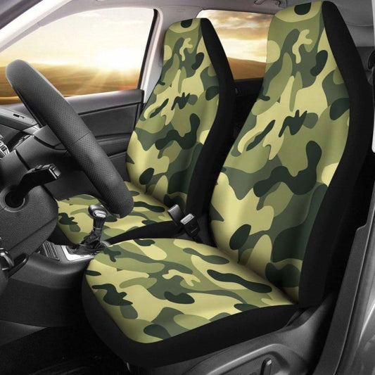 Green Camo Design Seat Covers 112608