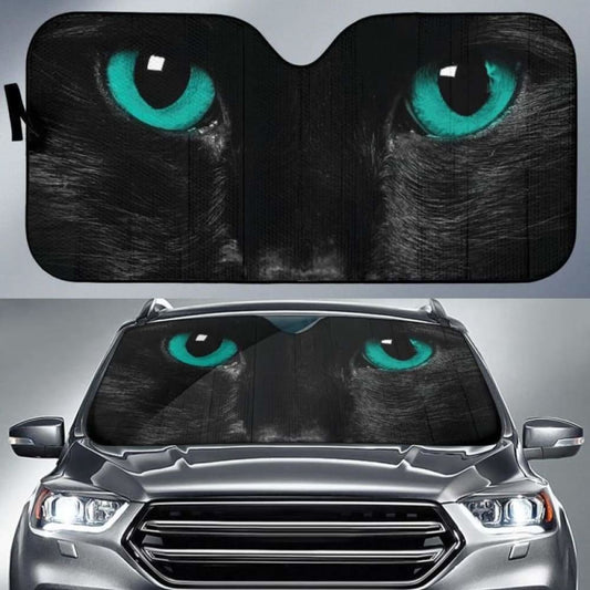 Green Cat Eyes Car Auto Sun Shades 182102 - YourCarButBetter