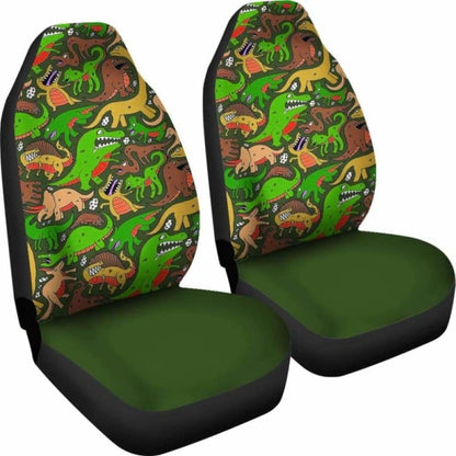 Green Dinosaur Land Car Seat Covers 154813 - YourCarButBetter