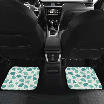 Green Ginkgo Leaves Pattern Front And Back Car Mats 174914 - YourCarButBetter