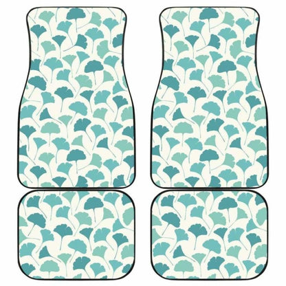 Green Ginkgo Leaves Pattern Front And Back Car Mats 174914 - YourCarButBetter