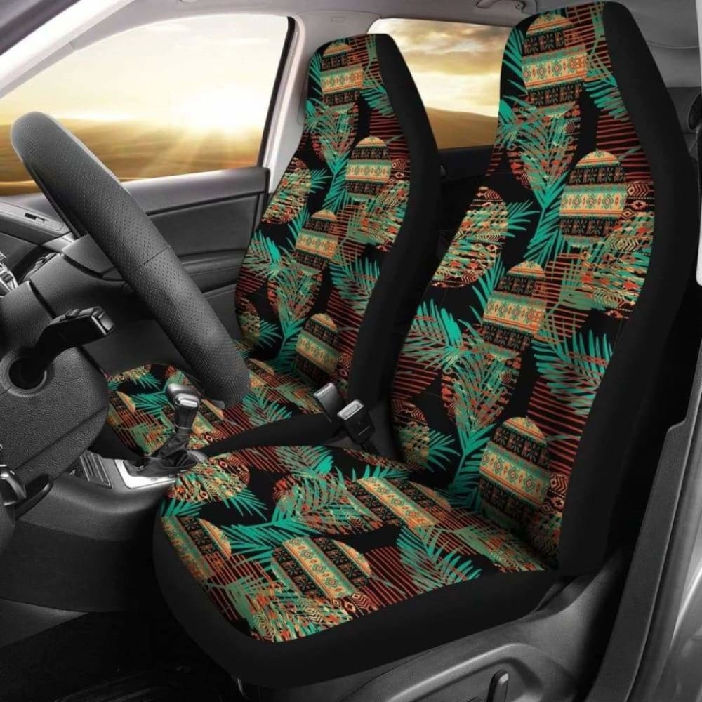 Green Leaf Tribal Car Seat Covers 174510 - YourCarButBetter
