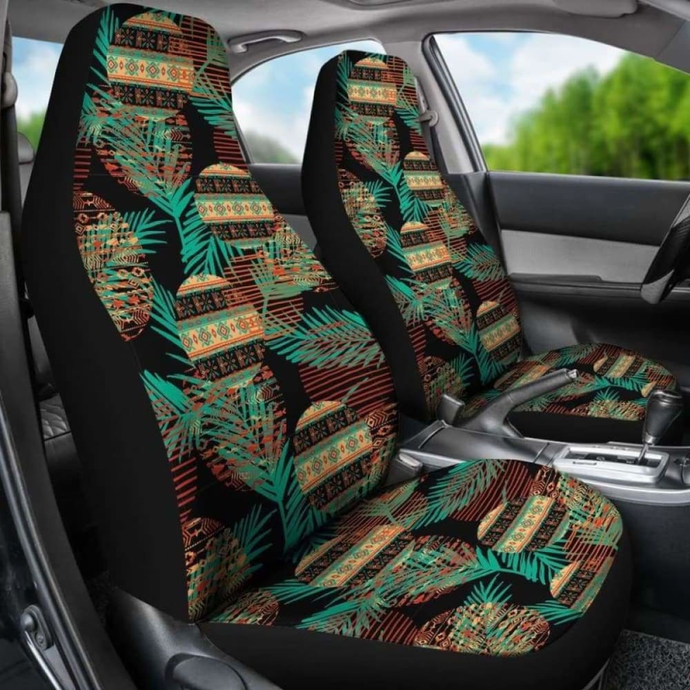 Green Leaf Tribal Car Seat Covers 174510 - YourCarButBetter