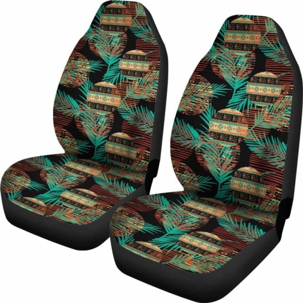 Green Leaf Tribal Car Seat Covers 174510 - YourCarButBetter