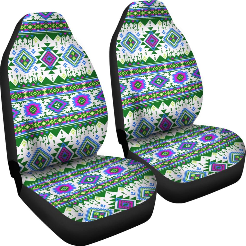 Green Purple Aztec Car Seat Covers 174510 - YourCarButBetter