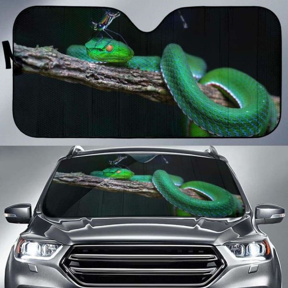 Green Snake Car Auto Sun Shade 104020 - YourCarButBetter