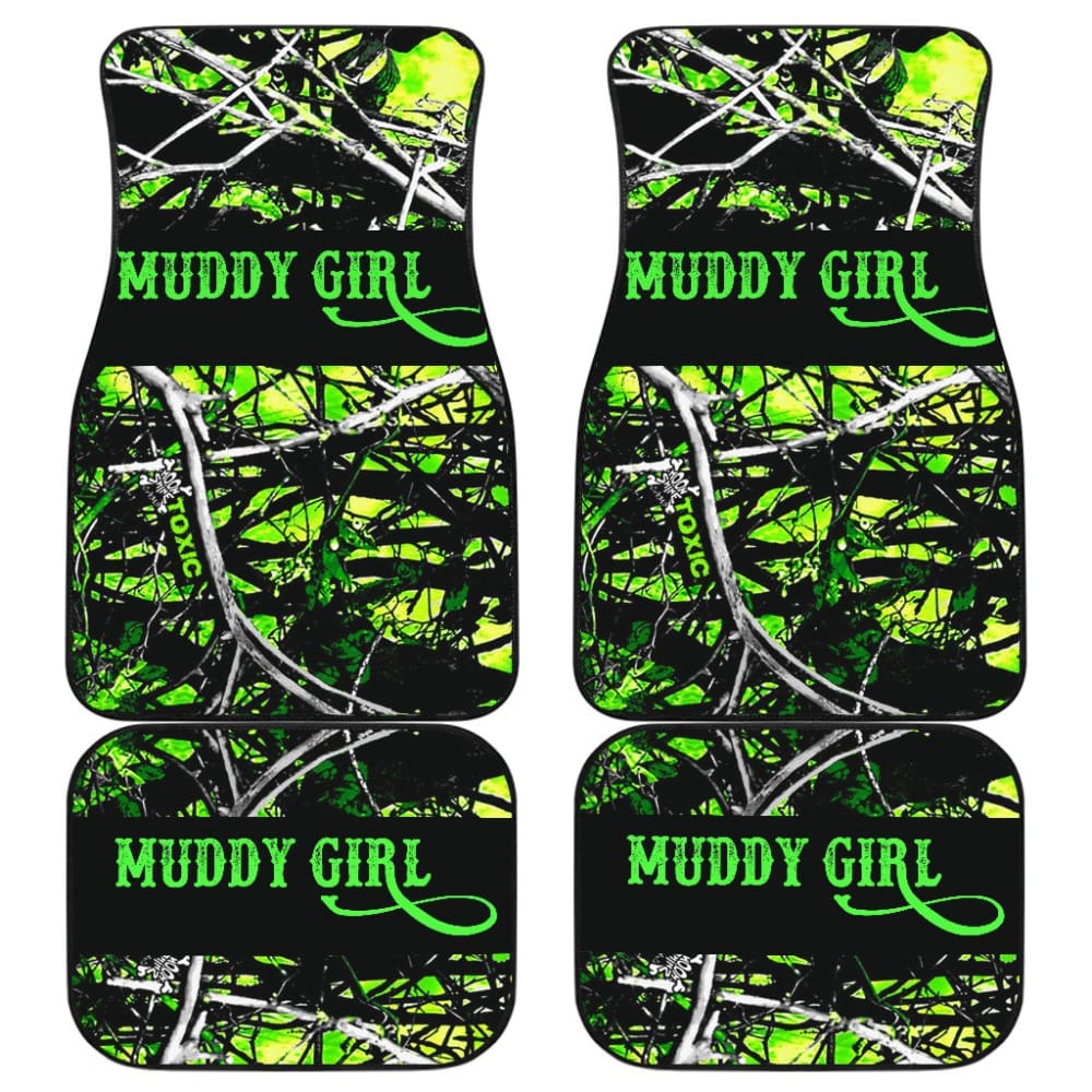 Green Toxic Muddy Girl Car Floor Mats 211002