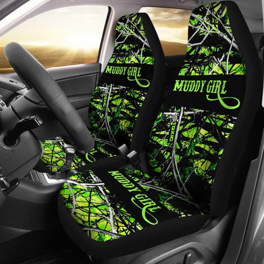 Green Toxic Muddy Girl Car Seat Covers 211002