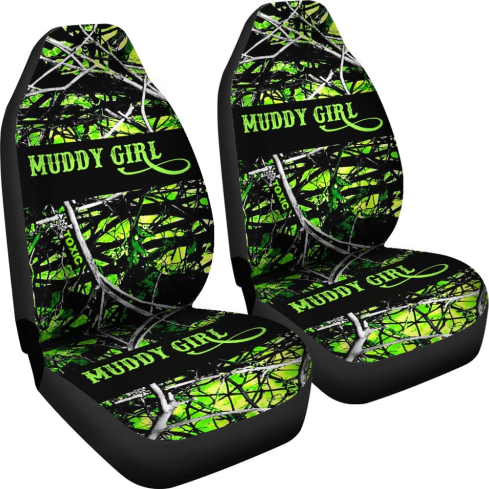 Green Toxic Muddy Girl Car Seat Covers 211002