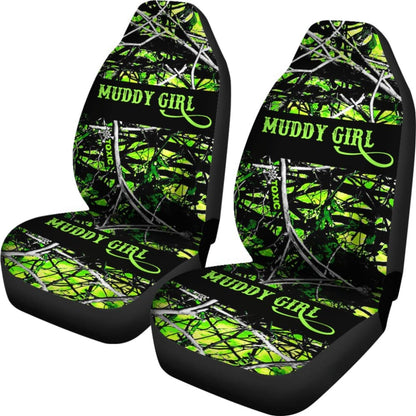 Green Toxic Muddy Girl Car Seat Covers 211002