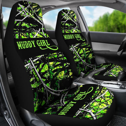 Green Toxic Muddy Girl Car Seat Covers 211002