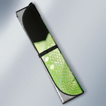 Green Tree Python Snake Dark Background Hd Car Sun Shade 104020 - YourCarButBetter