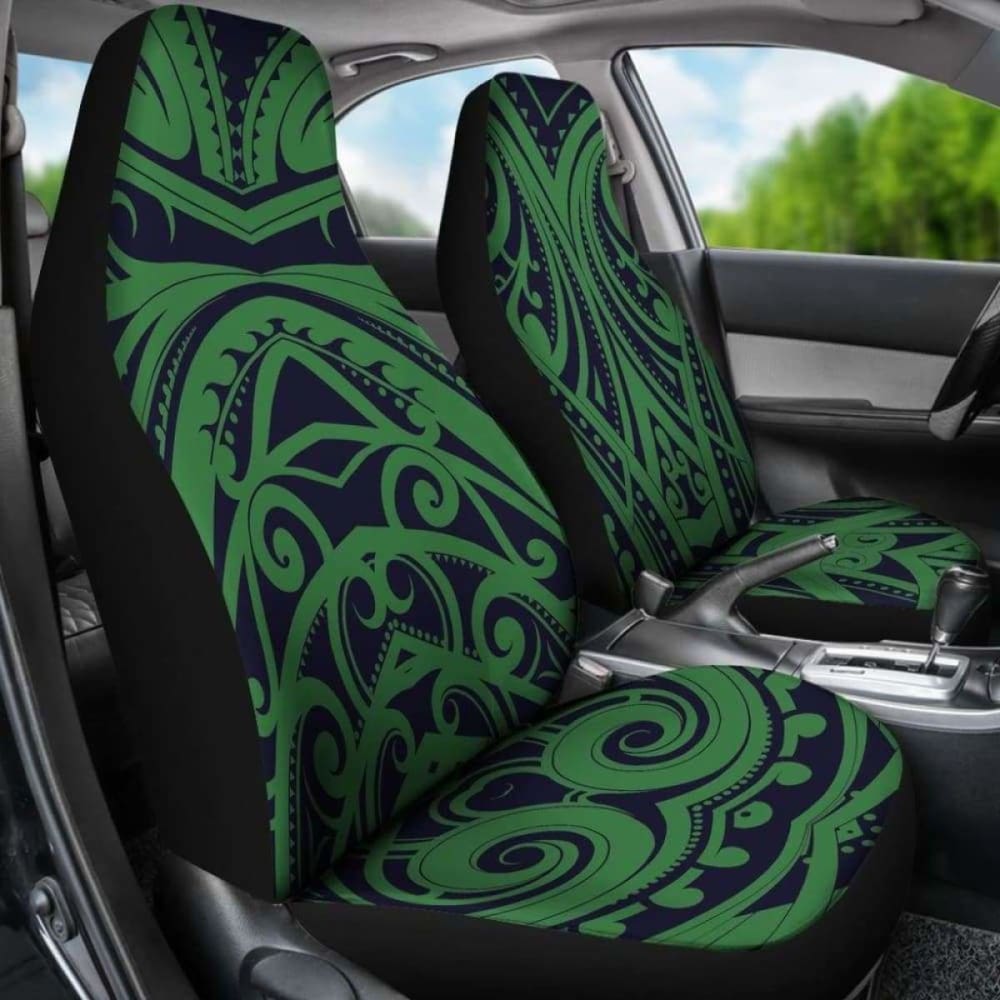 Green Tribal Polynesian Car Seat Covers 105905 - YourCarButBetter