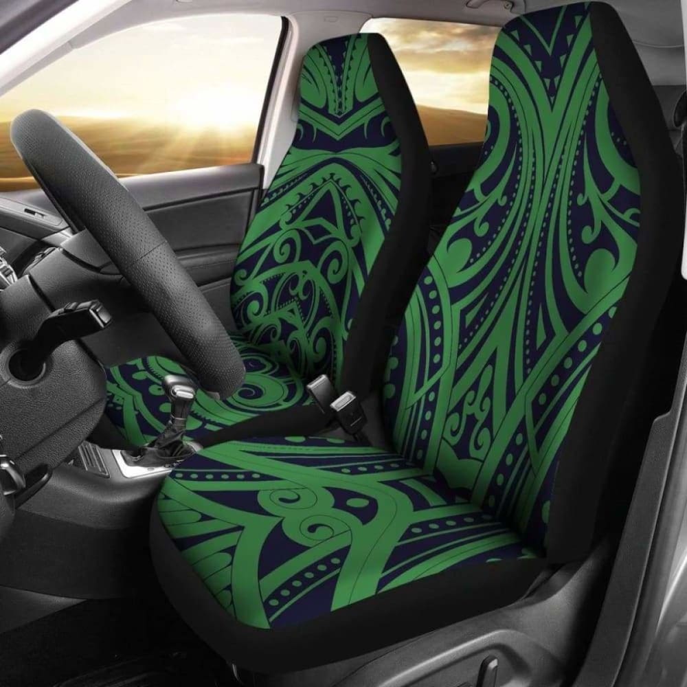 Green Tribal Polynesian Car Seat Covers 105905 - YourCarButBetter