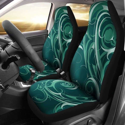Green Tribal Swirls Car Seat Covers 102802 - YourCarButBetter