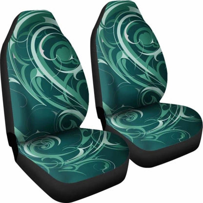Green Tribal Swirls Car Seat Covers 105905 - YourCarButBetter