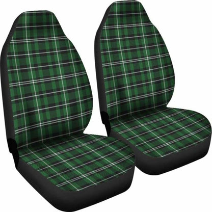 Green White And Black Plaid Car Seat Covers 161012