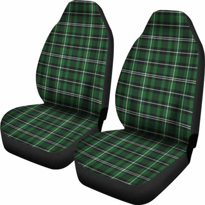 Green White And Black Plaid Car Seat Covers 161012