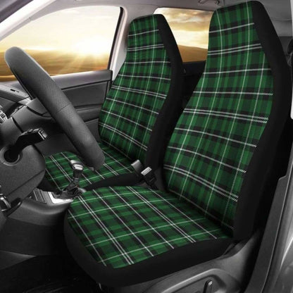 Green White And Black Plaid Car Seat Covers 161012