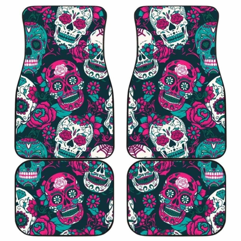 Gretta Skully Car Mats - Sugar Skull - Pinkish 101207