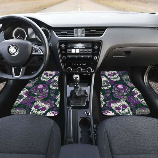 Gretta Skully Car Mats - Sugar Skull - Purple 101207