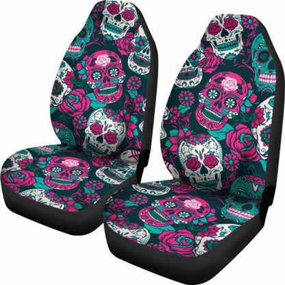 Gretta Skully Car Seat Covers - Sugar Skull - Pinkish 101207