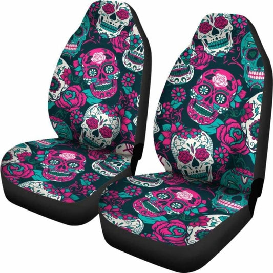 Gretta Skully Car Seat Covers - Sugar Skull - Pinkish 101207