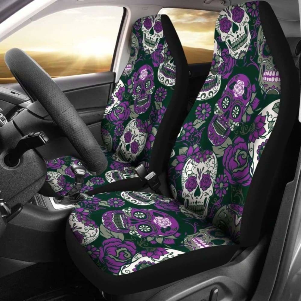 Gretta Skully Car Seat Covers - Sugar Skull - Purple 101207