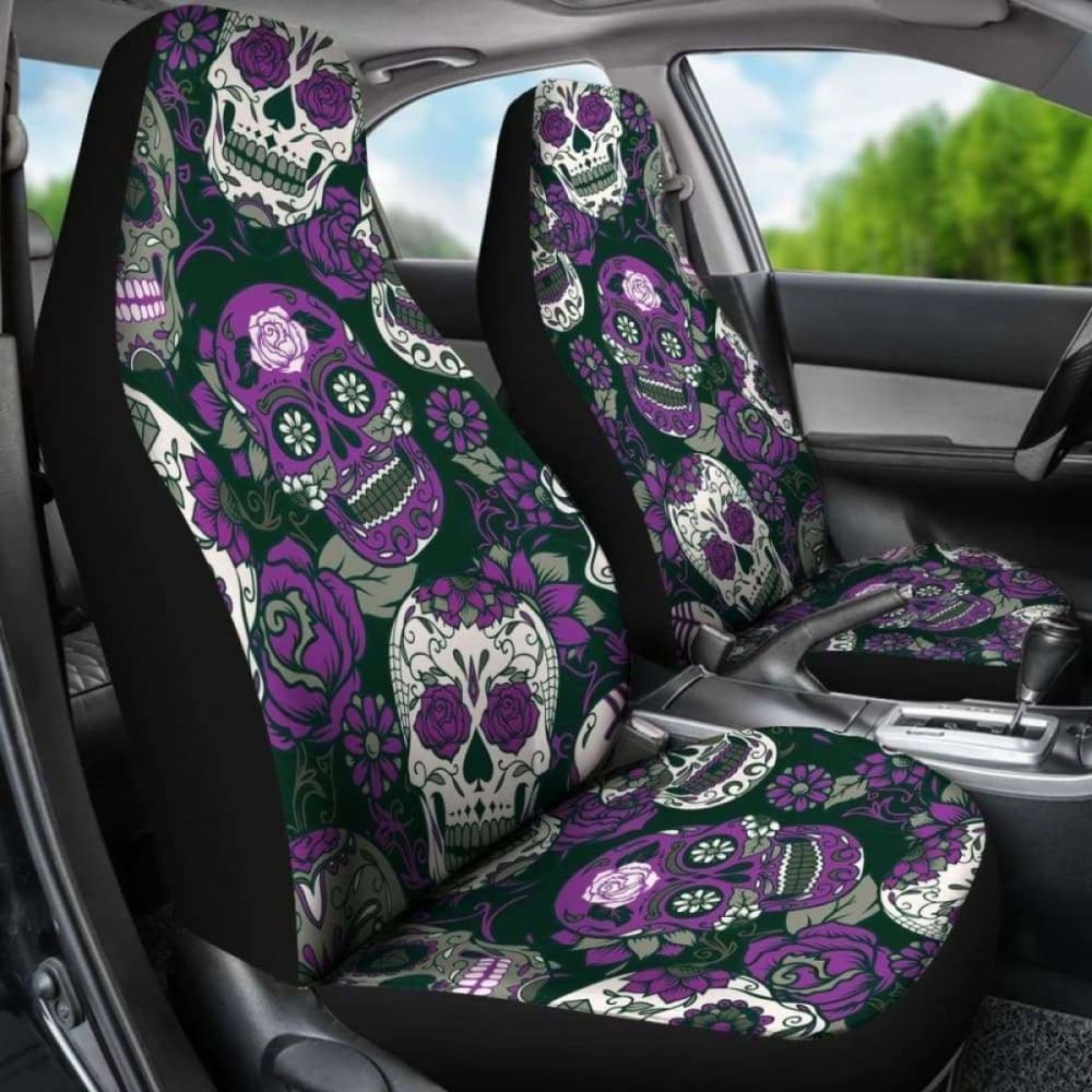 Gretta Skully Car Seat Covers - Sugar Skull - Purple 101207