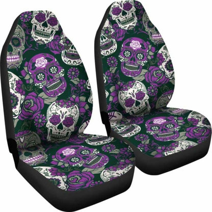 Gretta Skully Car Seat Covers - Sugar Skull - Purple 101207