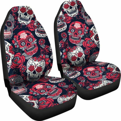 Gretta Skully Car Seat Covers - Sugar Skull - Red 101207