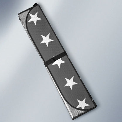 Grey And White Star Stripes American Flag US Coast Guard Car Auto Sun Shades 210701 - YourCarButBetter