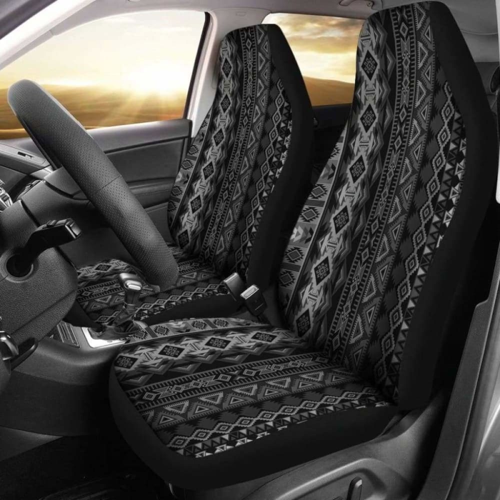 Grey Boho Aztec Car Seat Covers 110424 - YourCarButBetter