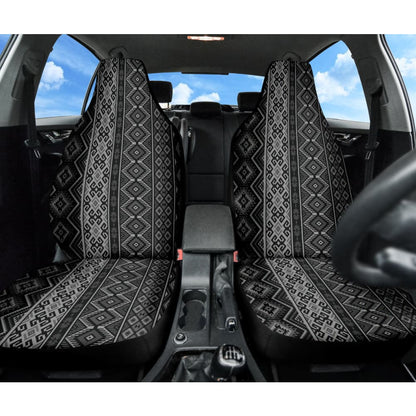 Grey Boho Aztec Car Seat Covers Decor In Car 210501 - YourCarButBetter