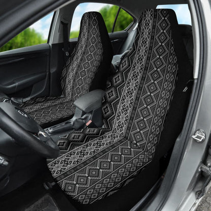 Grey Boho Aztec Car Seat Covers Decor In Car 210501 - YourCarButBetter