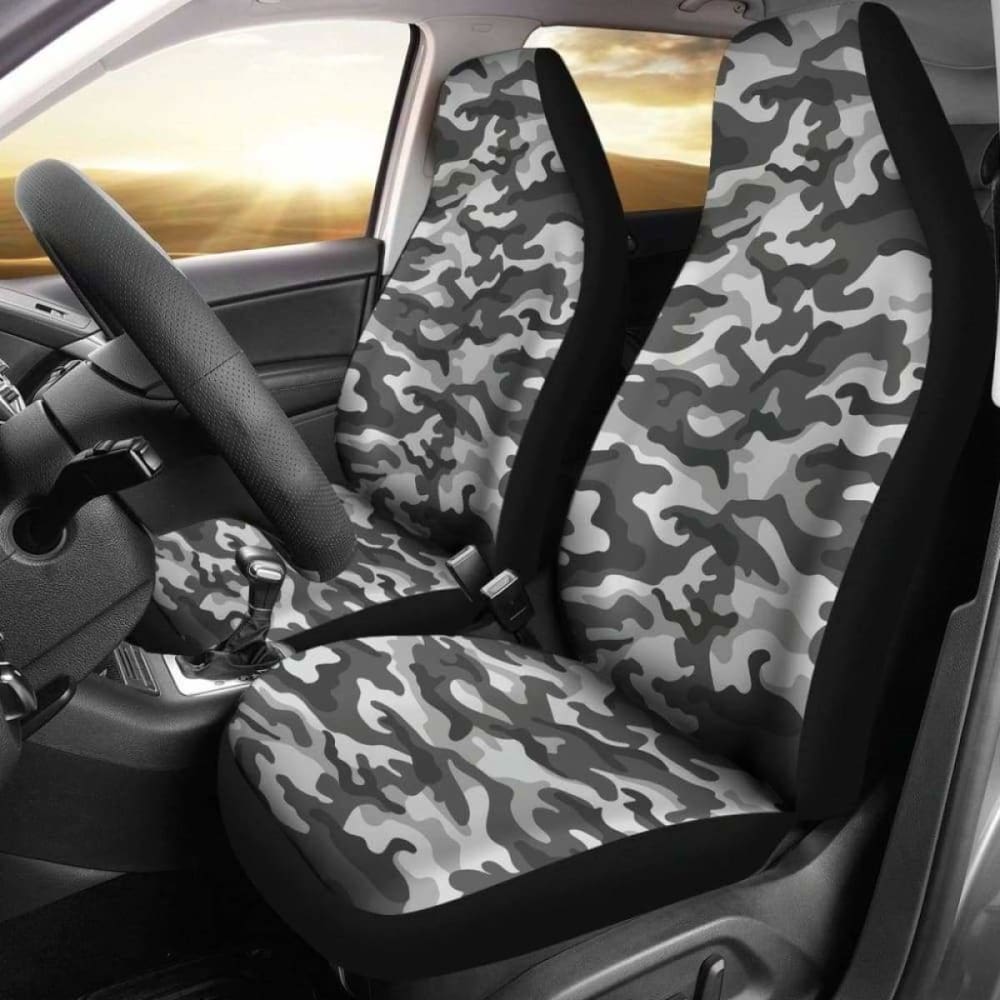 Grey Camouflage Car Seat Covers 112608