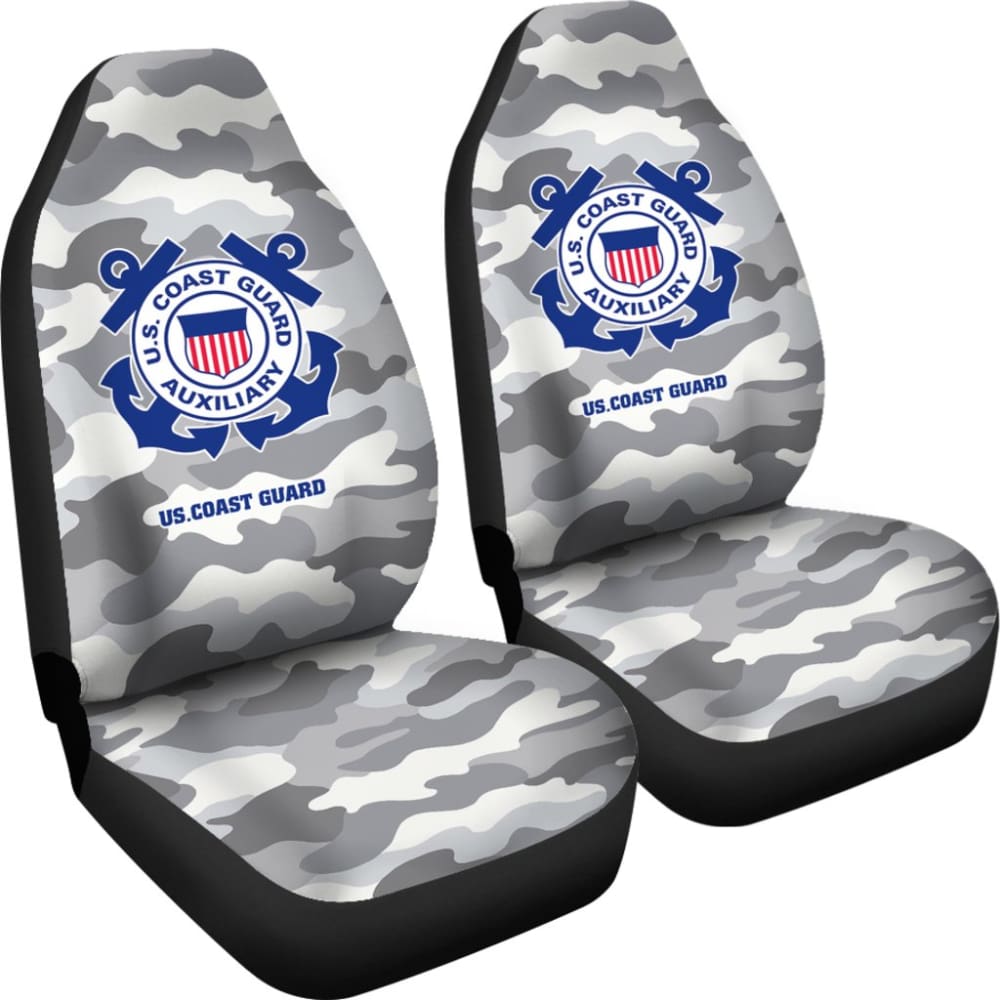 Grey Camouflage US Coast Guard Car Seat Covers 211008 - YourCarButBetter
