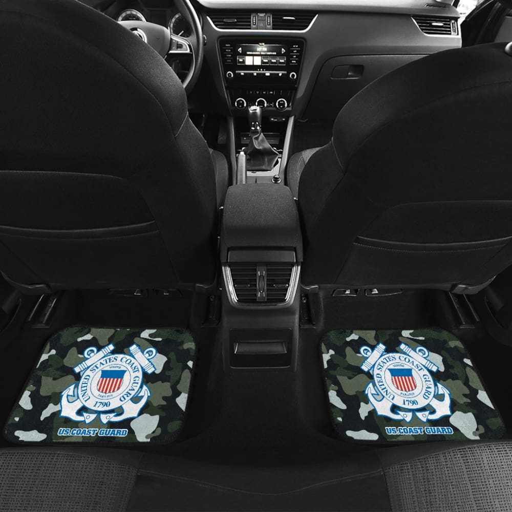 Grey Green Camouflage US Coast Guard Car Floor Mats 211008 - YourCarButBetter
