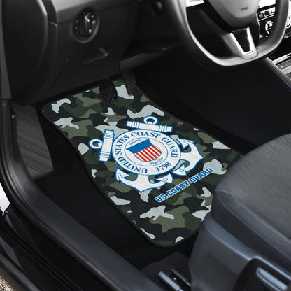 Grey Green Camouflage US Coast Guard Car Floor Mats 211008 - YourCarButBetter