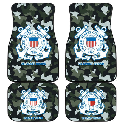 Grey Green Camouflage US Coast Guard Car Floor Mats 211008 - YourCarButBetter