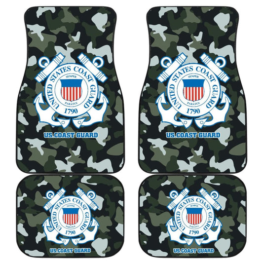 Grey Green Camouflage US Coast Guard Car Floor Mats 211008 - YourCarButBetter