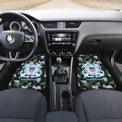 Grey Green Camouflage US Coast Guard Car Floor Mats 211008 - YourCarButBetter